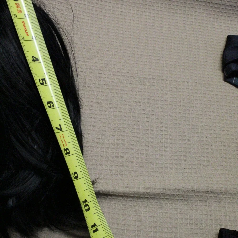 Black Layered Short Wig with Bangs Synthetic Hair Y2K Goth Emo Cosplay 10in
